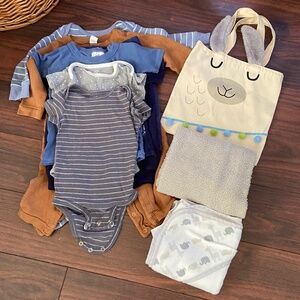CARTER'S Baby Toddler Bundle Cotton Clothes 9-18 mo.Tote Towel Variety of Brands